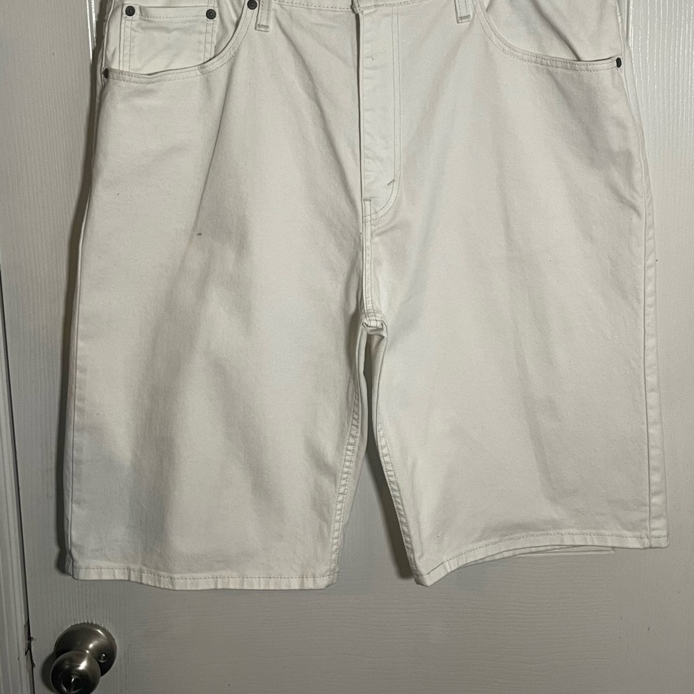 COPY - Men's White Levi's 569 Loose Straight Shorts